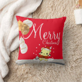 クリスマスのハグ クッション (ブランケット)