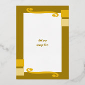 クリスマスのハグ 祖父母 写真を追加 ゴールド クリーム 箔シーズンカード (裏面)