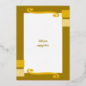 クリスマスのハグ 祖父母 写真追加 ゴールド クリーム 箔シーズンカード (裏面)