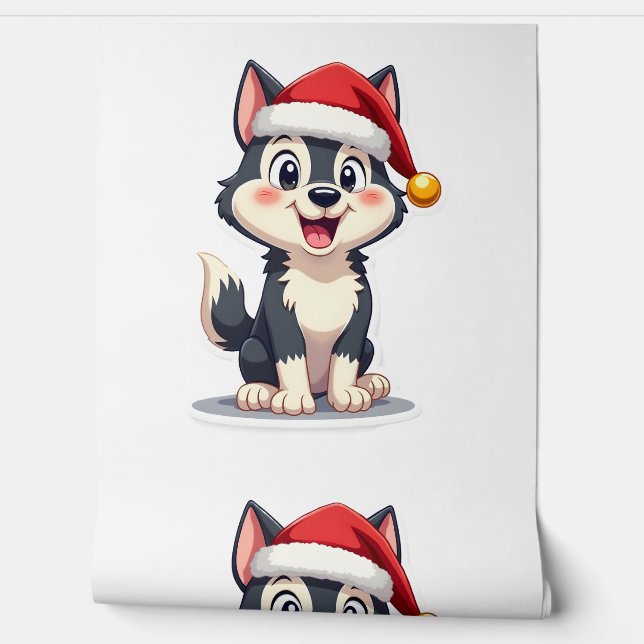クリスマスのハスキー犬好きマラミュート (2) 壁紙 (ほどく)