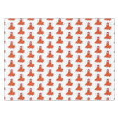 クリスマスのハットロブスターを着た可愛い幸せアニメ テーブルクロス (正面(横))