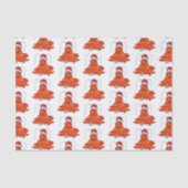 クリスマスのハットロブスターを着た可愛い幸せアニメ 薄葉紙 (正面)