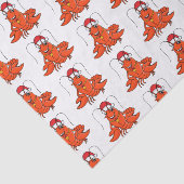 クリスマスのハットロブスターを着た可愛い幸せアニメ 薄葉紙 (詳細)