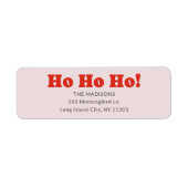 クリスマスのハッピーなHo Ho Ho ラベル (正面)