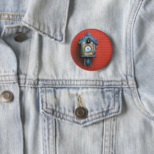 クリスマスのハト時計2の¼のインチの円形ボタン 缶バッジ (インサイチュ)