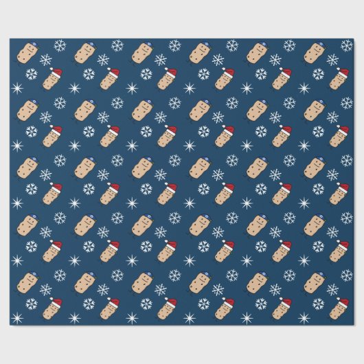 クリスマスのハヌカーのポテトのポテトの包装紙 ラッピングペーパー (シーム)