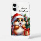 クリスマスのハムスターのカスタマイズグッズ Case-Mate iPhoneケース (裏面)
