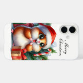 クリスマスのハムスターのカスタマイズグッズ Case-Mate iPhoneケース (裏面 (横))