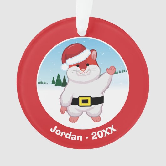 クリスマスのハムスター オーナメント (正面)