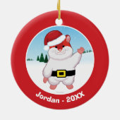 クリスマスのハムスター セラミックオーナメント (裏面)