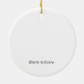 クリスマスのハリネズミのオーナメント セラミックオーナメント (裏面)