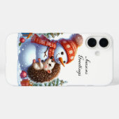 クリスマスのハリネズミのカスタマイズグッズ Case-Mate iPhoneケース (裏面 (横))