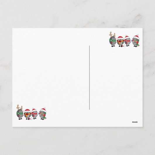 クリスマスのハリネズミ シーズンポストカード (裏面)