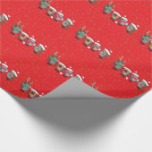 クリスマスのハリネズミ ラッピングペーパー (角)