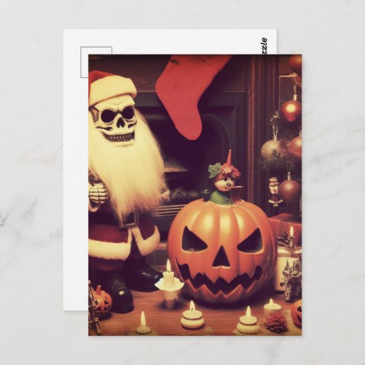 クリスマスのハロウィーンの恐怖 ポストカード (正面/裏面)