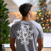 クリスマスのハートの雪の結晶の装飾クラシック Tシャツ