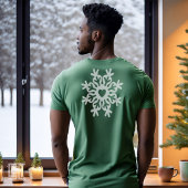 クリスマスのハートの雪の結晶の装飾クラシック Tシャツ