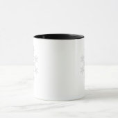 クリスマスのハートの雪の結晶の装飾 クラシック マグカップ (中央)
