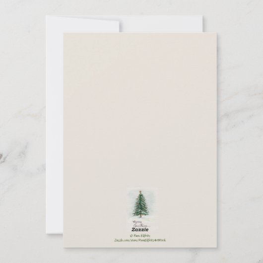 「クリスマスのハートは愛だ」グリーンハート  シーズンカード (裏面)