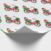 クリスマスのバイク ラッピングペーパー (角)
