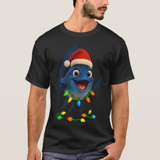 クリスマスのバショウカジキ Tシャツ (正面)