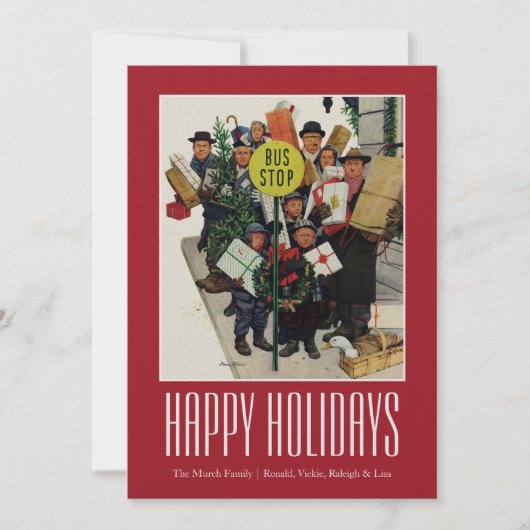 クリスマスのバス停 シーズンカード (正面)