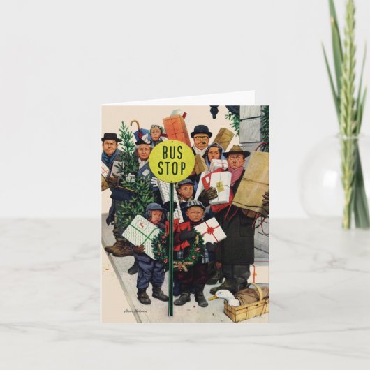 クリスマスのバス停 シーズンカード (正面)