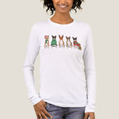 クリスマスのバセンジー トライブレンドTシャツ (正面)