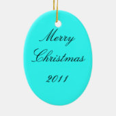 クリスマスのバニーのオーナメント セラミックオーナメント (裏面)