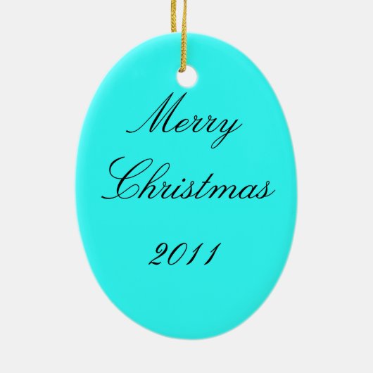 クリスマスのバニーのオーナメント セラミックオーナメント (裏面)