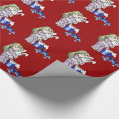 クリスマスのバニーの包装紙 ラッピングペーパー (角)