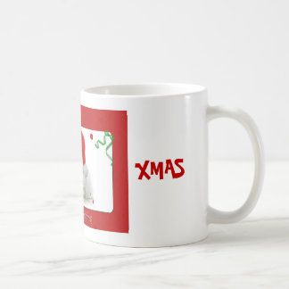 クリスマスのバニー コーヒーマグカップ