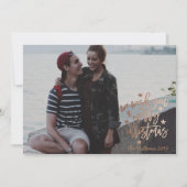 クリスマスのバラのホイル写真 シーズンカード (正面)