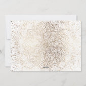 クリスマスのバラのホイル写真 シーズンカード (裏面)