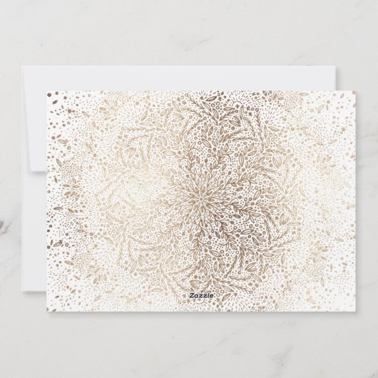 クリスマスのバラのホイル写真 シーズンカード (裏面)