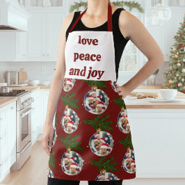 クリスマスのバラエティに富んだ赤いエプロン エプロン