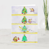 クリスマスのバレエコミックの挨拶 カード (正面)