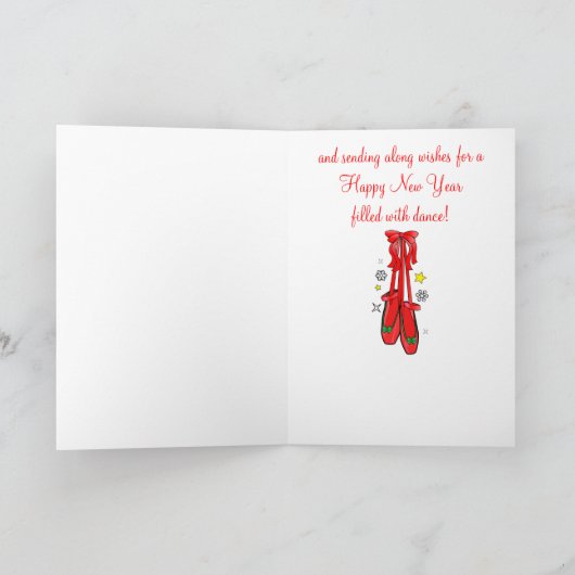 クリスマスのバレエシューズのダンスの教員帯出券 シーズンカード (内部)