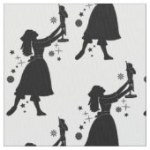 クリスマスのバレリーナそしてくるみ割り ファブリック (クローズアップ)