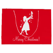 クリスマスのバレリーナそしてくるみ割り ラージペーパーバッグ (裏面)