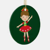 クリスマスのバレリーナの1面オーナメント セラミックオーナメント (右)