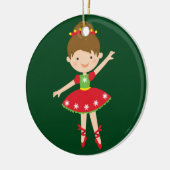 クリスマスのバレリーナの1面オーナメント セラミックオーナメント (左)