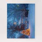 クリスマスのバーモント丸教会 ジグソーパズル (縦)