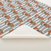 クリスマスのパグのポートレートパターン シェルパブランケット (3/4)