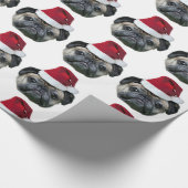 クリスマスのパグの包装紙 ラッピングペーパー (角)