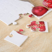 クリスマスのパグ犬 ジグソーパズル (側面)