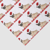 クリスマスのパグ犬 薄葉紙 (詳細)