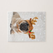 クリスマスのパグ ジグソーパズル (横)