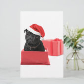 クリスマスのパグ 便箋 (スタンド正面)