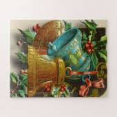 クリスマスのパズルのヴィンテージの鐘 ジグソーパズル (横)